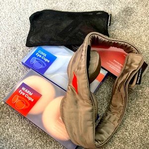 MANTA silk modular sleep mask + warm/cool eye cups